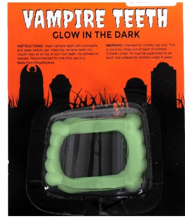 Vampire teeth Glow in the Dark green BUY